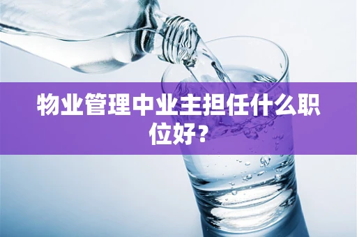 物业管理中业主担任什么职位好？