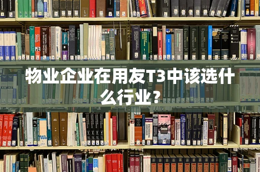 物业企业在用友T3中该选什么行业？