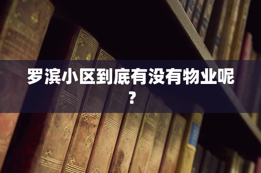 罗滨小区到底有没有物业呢？